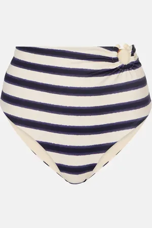 JOHANNA ORTIZ Slip bikini a vita alta con righe