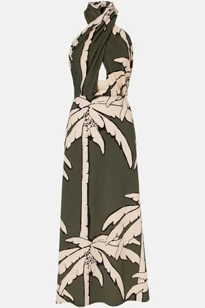 JOHANNA ORTIZ Abito lungo con cut-out e stampa