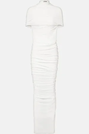 Jean Paul Gaultier Abito lungo in jersey con ruches
