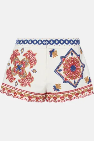 Farm Rio Shorts in misto cotone con ricami