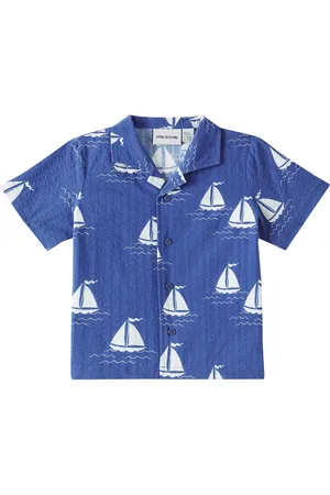 Mini Rodini Camicia bowling Sailing Boats