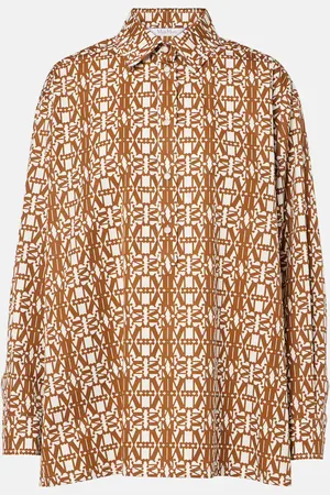 Max Mara Camicia in cotone Gallura con stampa