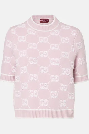 Gucci Top in bouclé di lana jacquard GG