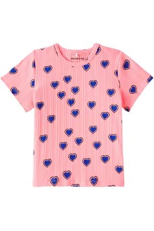 Mini Rodini T-shirt Outline Hearts in misto cotone