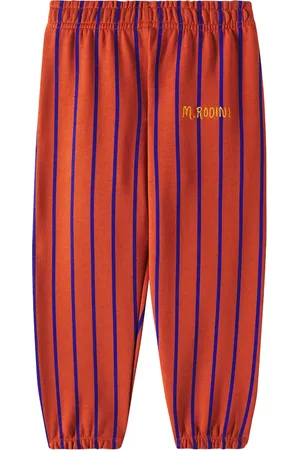 Mini Rodini Pantaloni sportivi in cotone a righe