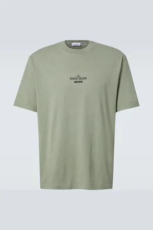 Stone Island T-shirt in jersey di cotone con logo