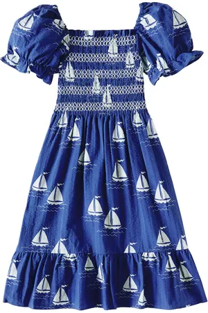 Mini Rodini Abito Sailing Boats in cotone