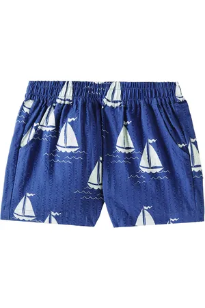 Mini Rodini Shorts Sailing Boats in cotone
