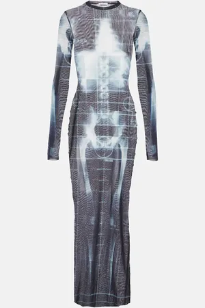 Jean Paul Gaultier Abito lungo Squeletor in tulle