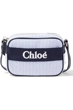 Chloé Chloé Kids Borsa a spalla in canvas a righe