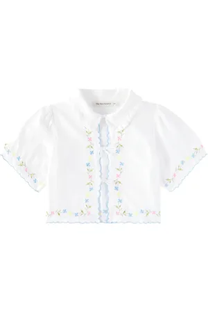 The New Society Blusa Hermione in cotone con ricamo