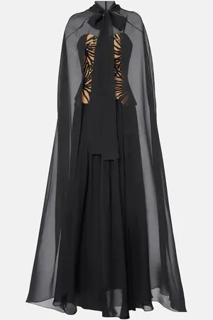 Elie saab Abito lungo in misto seta con paillettes