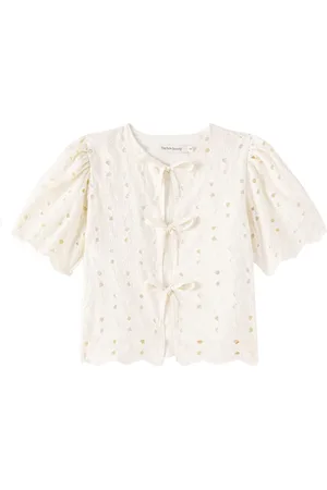 The New Society Blusa Creta in misto cotone con ricamo
