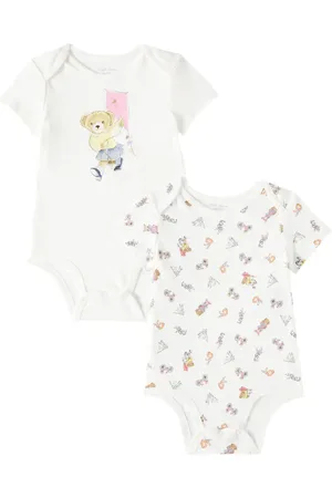 Ralph Lauren Baby - Set di 2 body Polo Bear in cotone