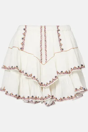 Marant Etoile Shorts Jocadia in cotone con volant