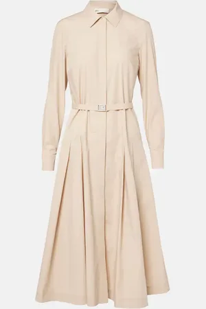 Tory Burch Abito chemisier in misto cotone a pieghe