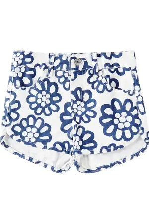 FÁBULA Fábula Shorts di jeans con stampa floreale