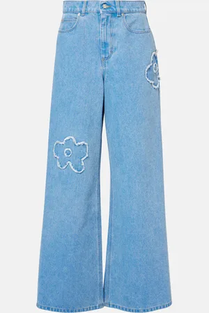 Marni Jeans a gamba larga con ricamo