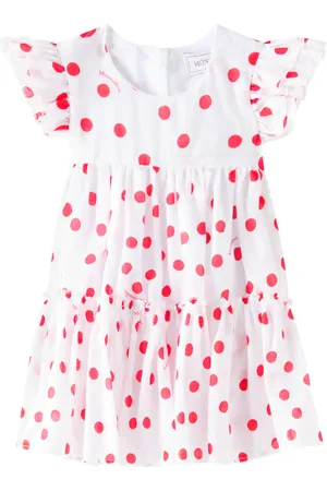 MONNALISA Baby - Abito in cotone a pois con volant