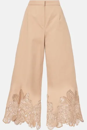 Elie saab Pantaloni a gamba larga cropped in gabardine