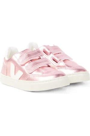 Veja Sneakers V-12 in pelle metallizzata