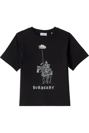 Burberry T-shirt in jersey di cotone con stampa