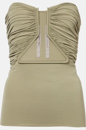 Rick Owens Top Hollywood in jersey con ruches