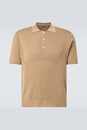 CANALI Polo in cotone e seta