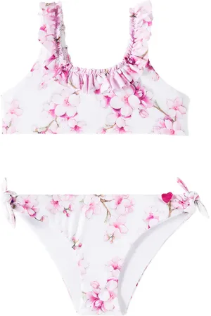 MONNALISA Bikini con stampa floreale e volant