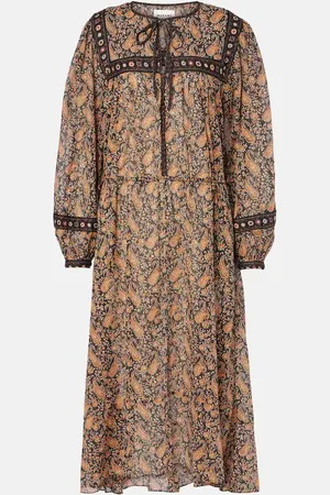 Marant Etoile Abito midi Greila in voile di cotone