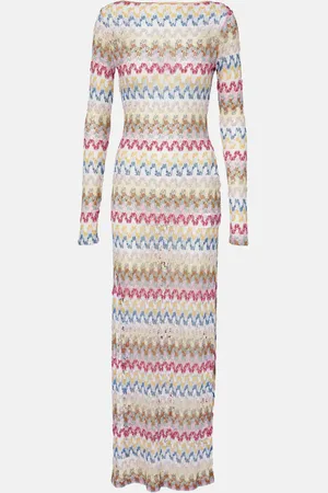 Missoni Abito lungo in crochet con lamé