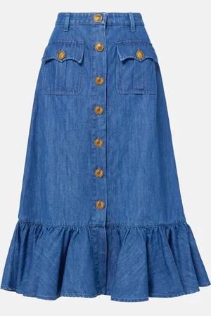 VALENTINO Gonna midi di jeans
