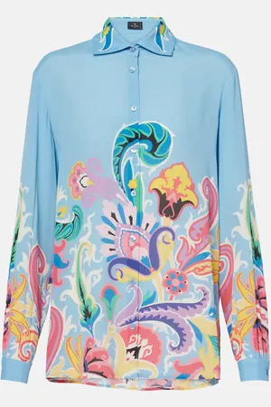 Etro Camicia in raso con stampa