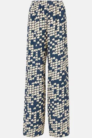 VALENTINO Pantaloni a gamba larga Cady Couture con stampa