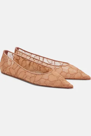 Amina Muaddi Ballerine Barbara in pizzo