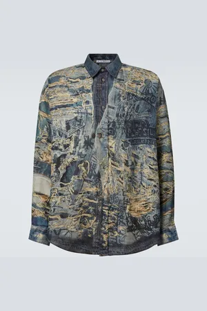 Acne Studios Camicia in lino con stampa