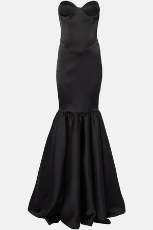 Ilkyaz Ozel Abito lungo bustier Inara in raso