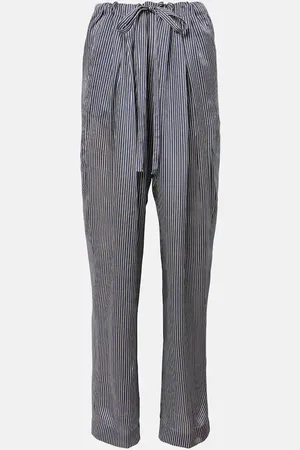 Khaite Pantaloni regular Trenton a righe