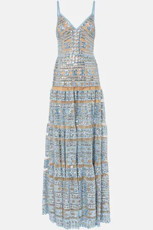 Elie saab Abito lungo con paillettes e tulle
