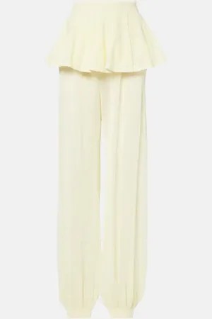 Alaïa Alaïa Pantaloni a gamba larga e vita media