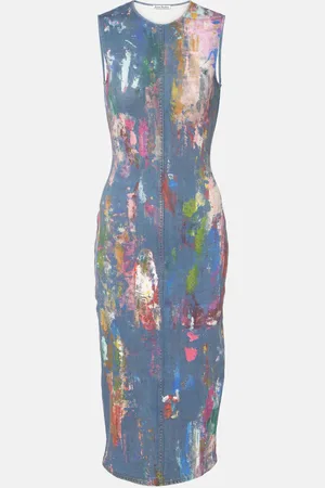 Acne Studios Abito midi Enka in misto cotone