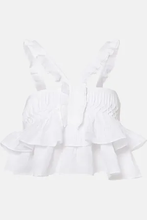 Marant Etoile Top Daliana in misto cotone con volant