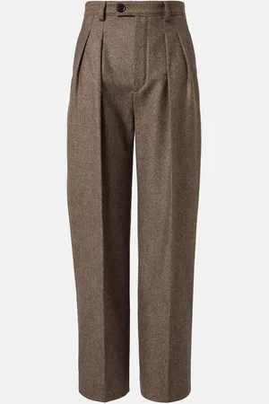 Loro Piana Pantaloni a gamba larga in lana e cashmere