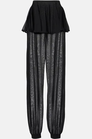 Alaïa Alaïa Pantaloni a gamba larga e vita media