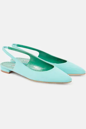 Manolo Blahnik Ballerine slingback Sawra 10 in suede