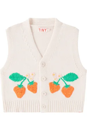 Tiny Cottons Gilet Strawberries in maglia