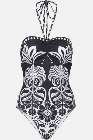 Farm Rio Costume intero Flowers Leopards