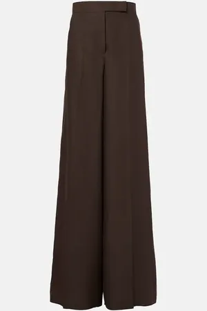 Max Mara Pantaloni a gamba larga Sequoia in lino