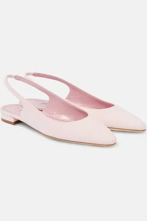 Manolo Blahnik Ballerine slingback Sawra 10 in suede
