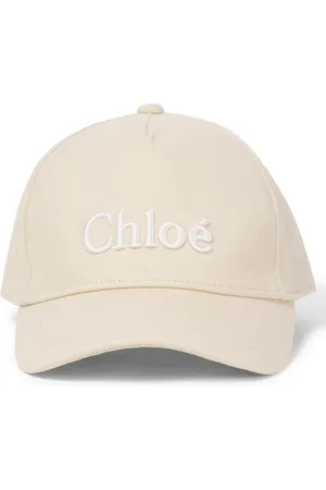 Chloé Chloé Kids Cappello da baseball in denim con logo